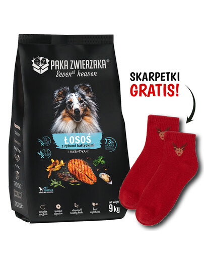 ANIMAL Seventh Heaven sauso maisto Lašiša su Baltijos žuvimis 9kg + Kalėdinės kojinės NEMOKAMAI